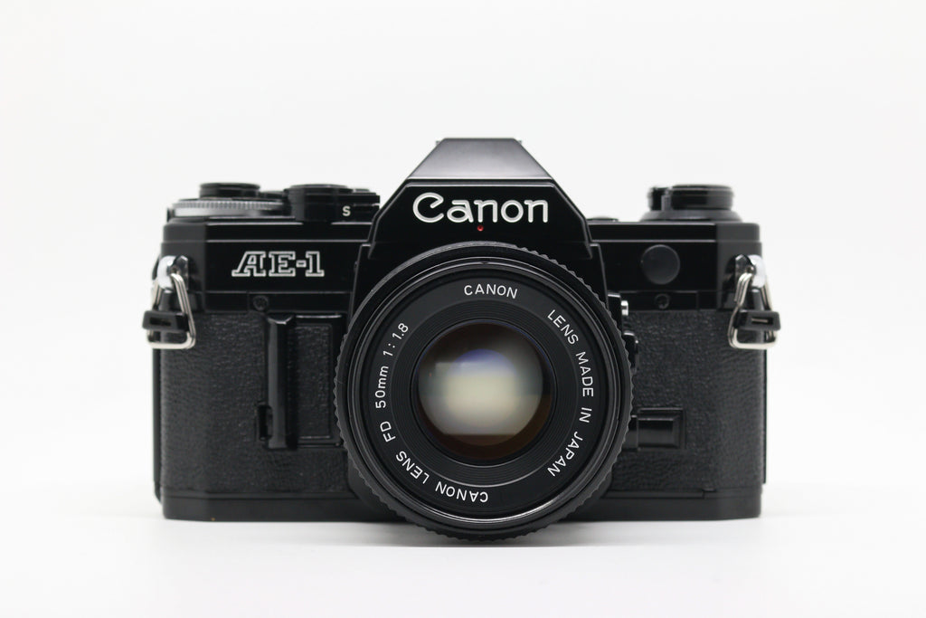 Canon AE-1 (Black Enamelled)  & 50mm 1.8 FDn Lens