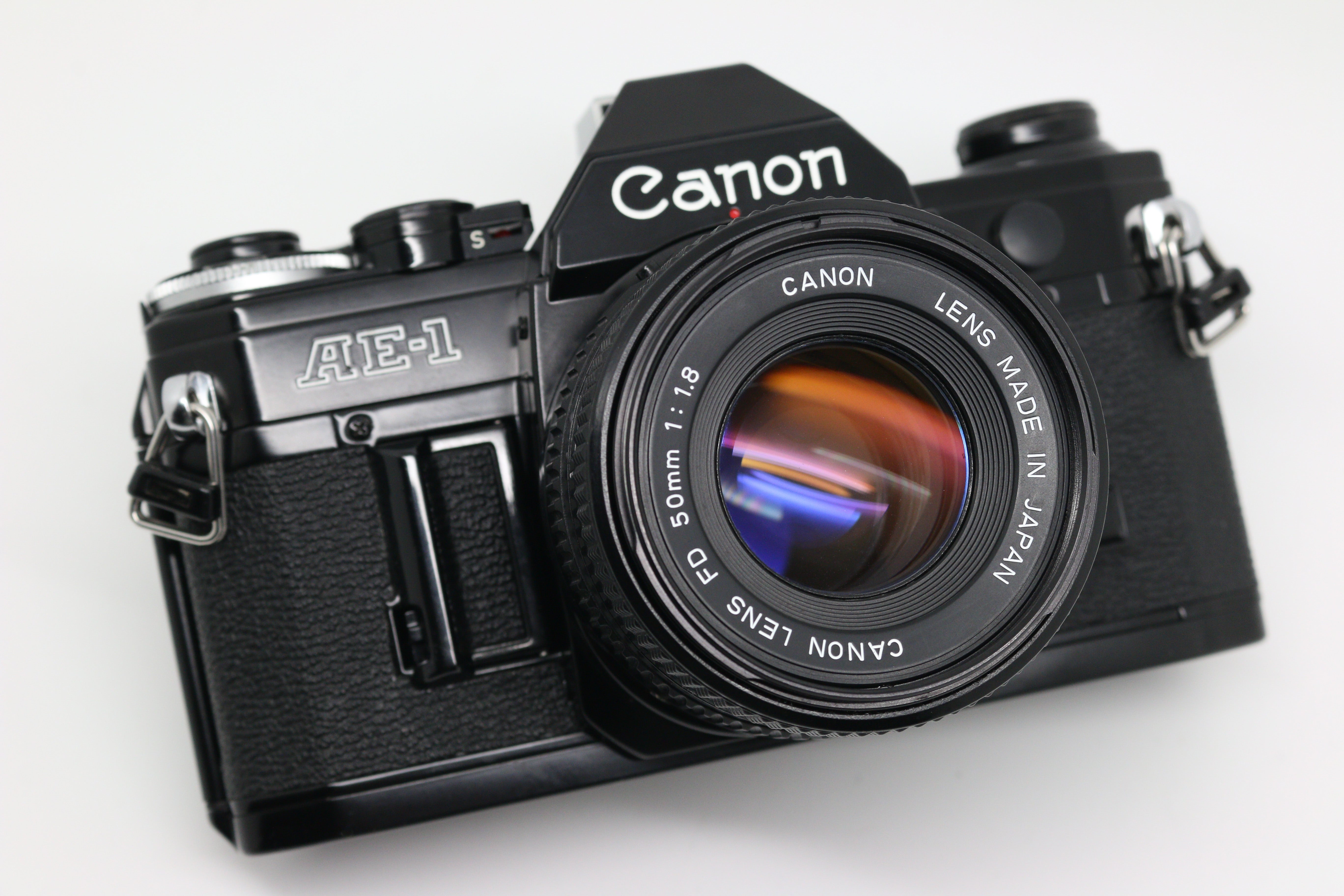 Canon AE-1 (Black Enamelled)  & 50mm 1.8 FDn Lens